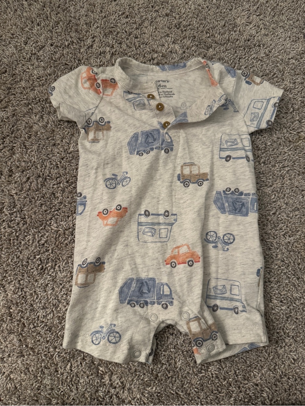 Carters 6m boys cars romper